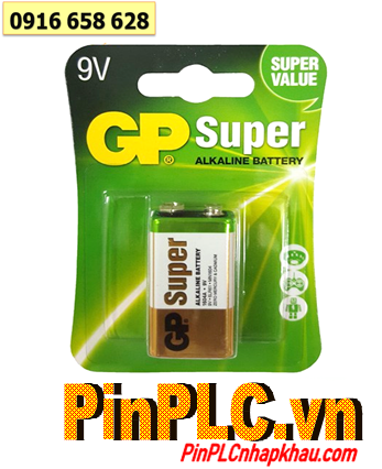 GP Super 1604UG Pin 9v Alkaline GP Super 1604UG/6LR61 Super Value (Loại Vỉ 1viên)